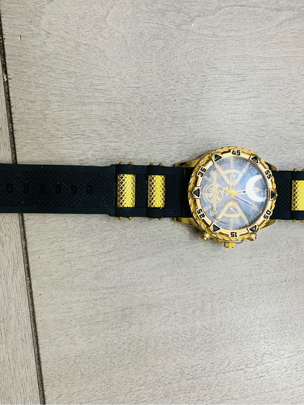 Gold and Black Men's Sport Watch